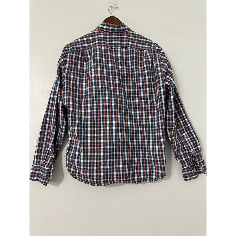 J.Crew Slim Untucked Flex Plaid Long Sleeve sz Large